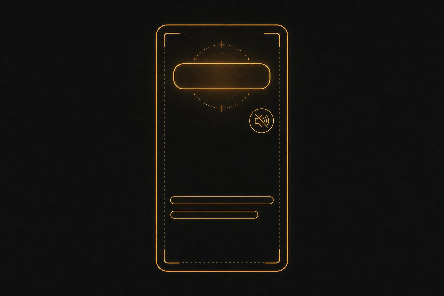A vertical video frame with stacked caption bars and a highlighted emphasis callout, plus a sound-off icon