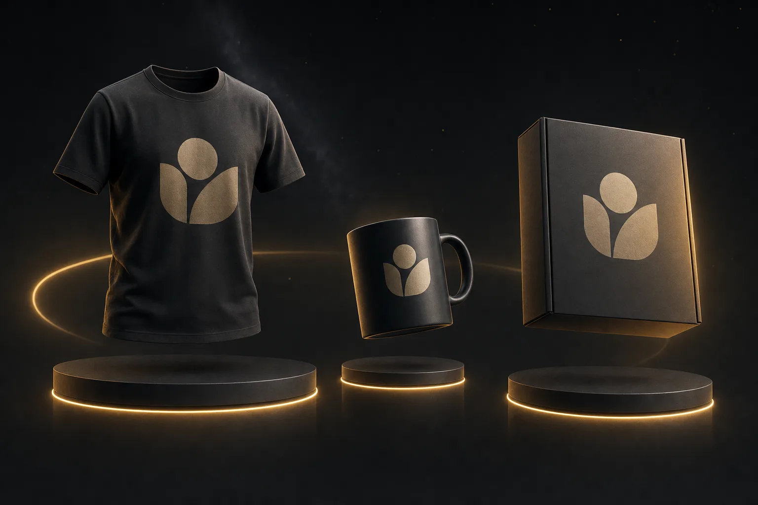 Mockups, packaging shots, and seasonal scenes