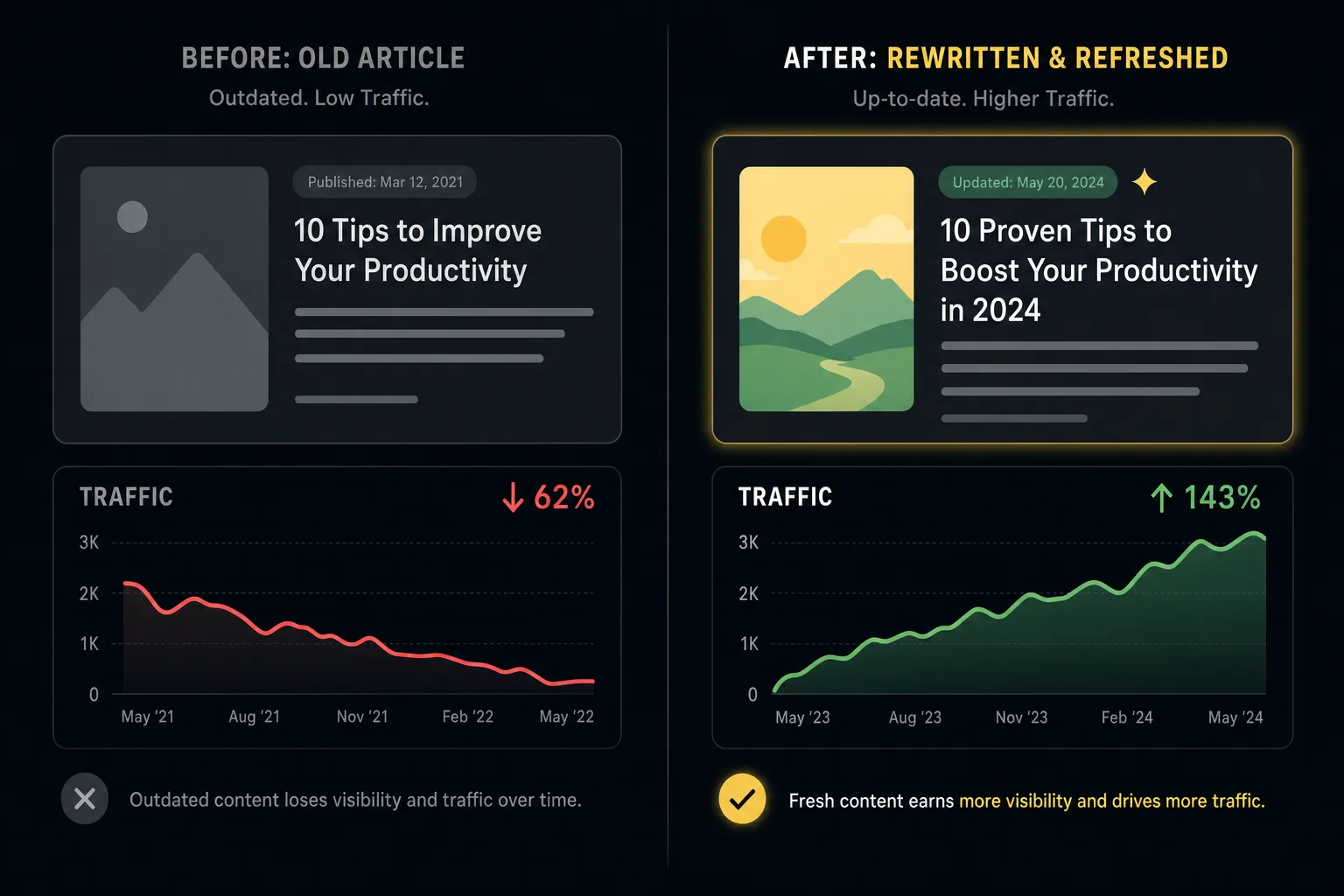 Optimize articles you already have