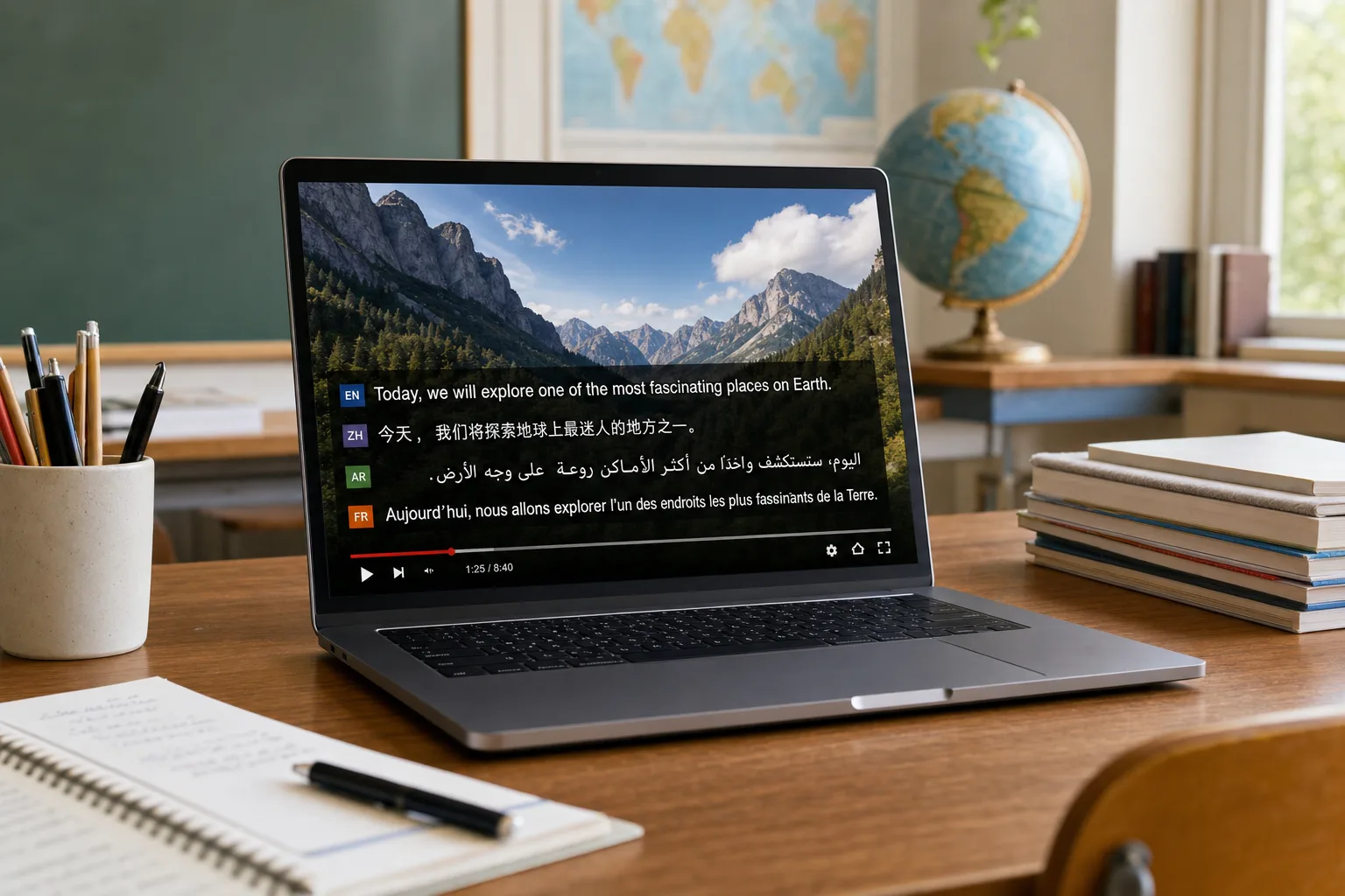 Video translator with lip sync